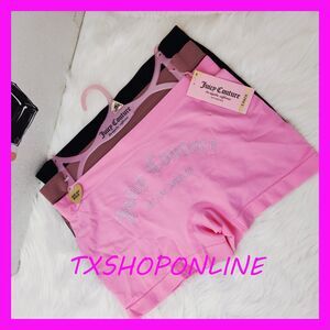 💗👙{Juicy Couture} 3 pack bling logo boy short panties 👙💗NWT